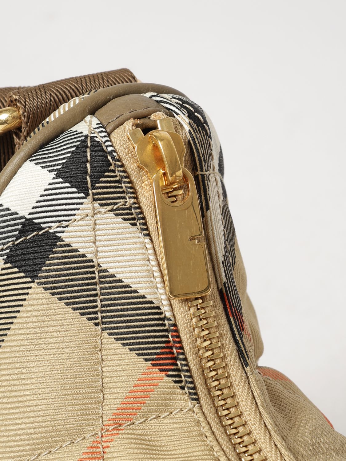horseshoe quilted twill crossbody bag with vintage check pattern
