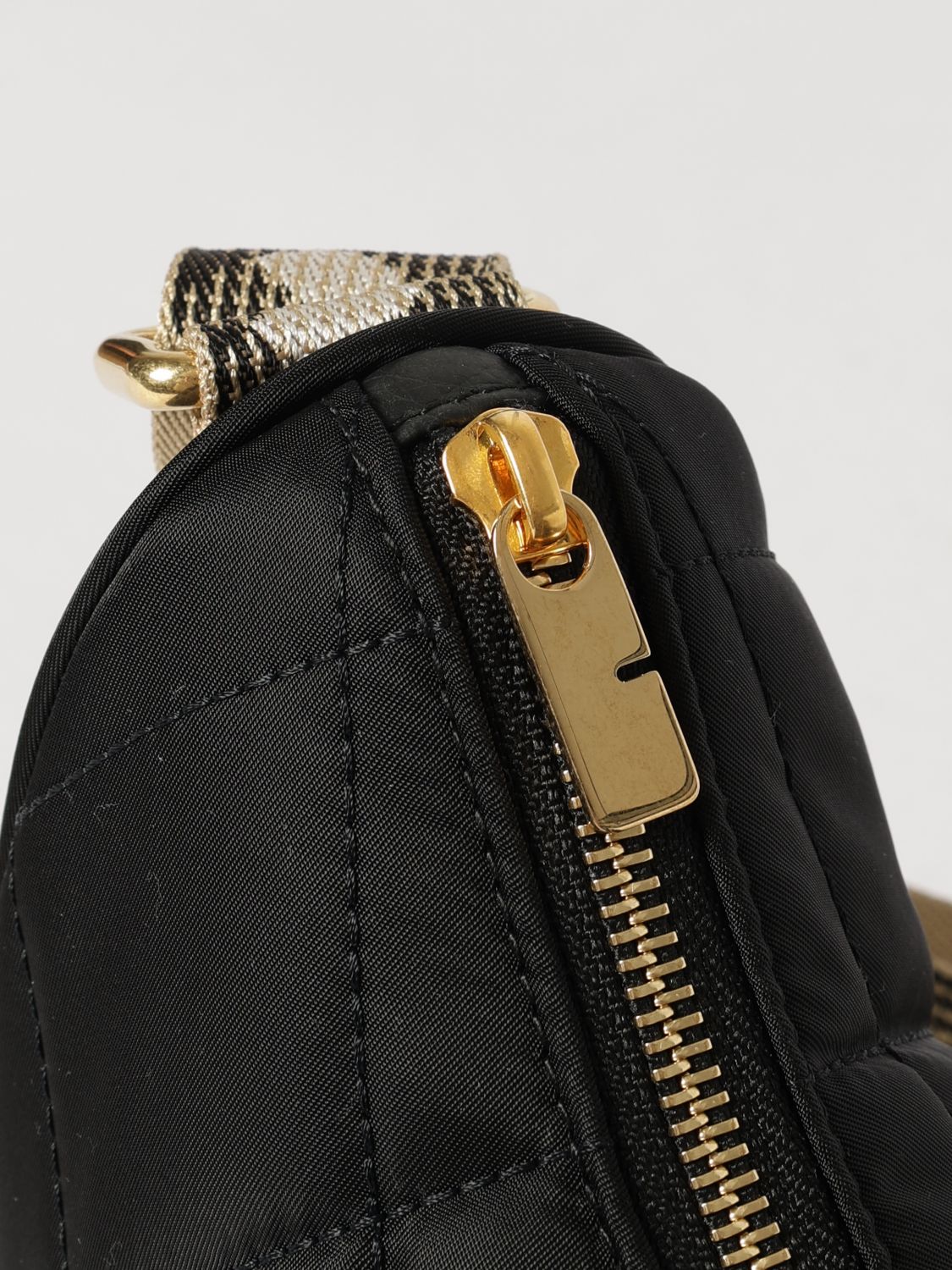 horseshoe quilted nylon twill shoulder bag with ekd logo