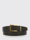 cassandre embossed leather belt with ysl monogram