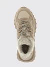 suede and nylon low-top sneakers with shearling lining