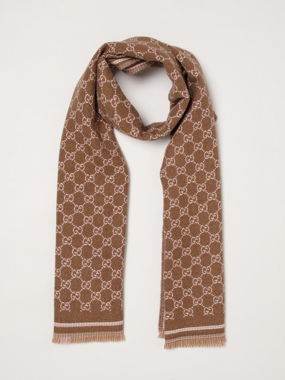 GUCCI OS reversible gg jacquard wool fringed scarf