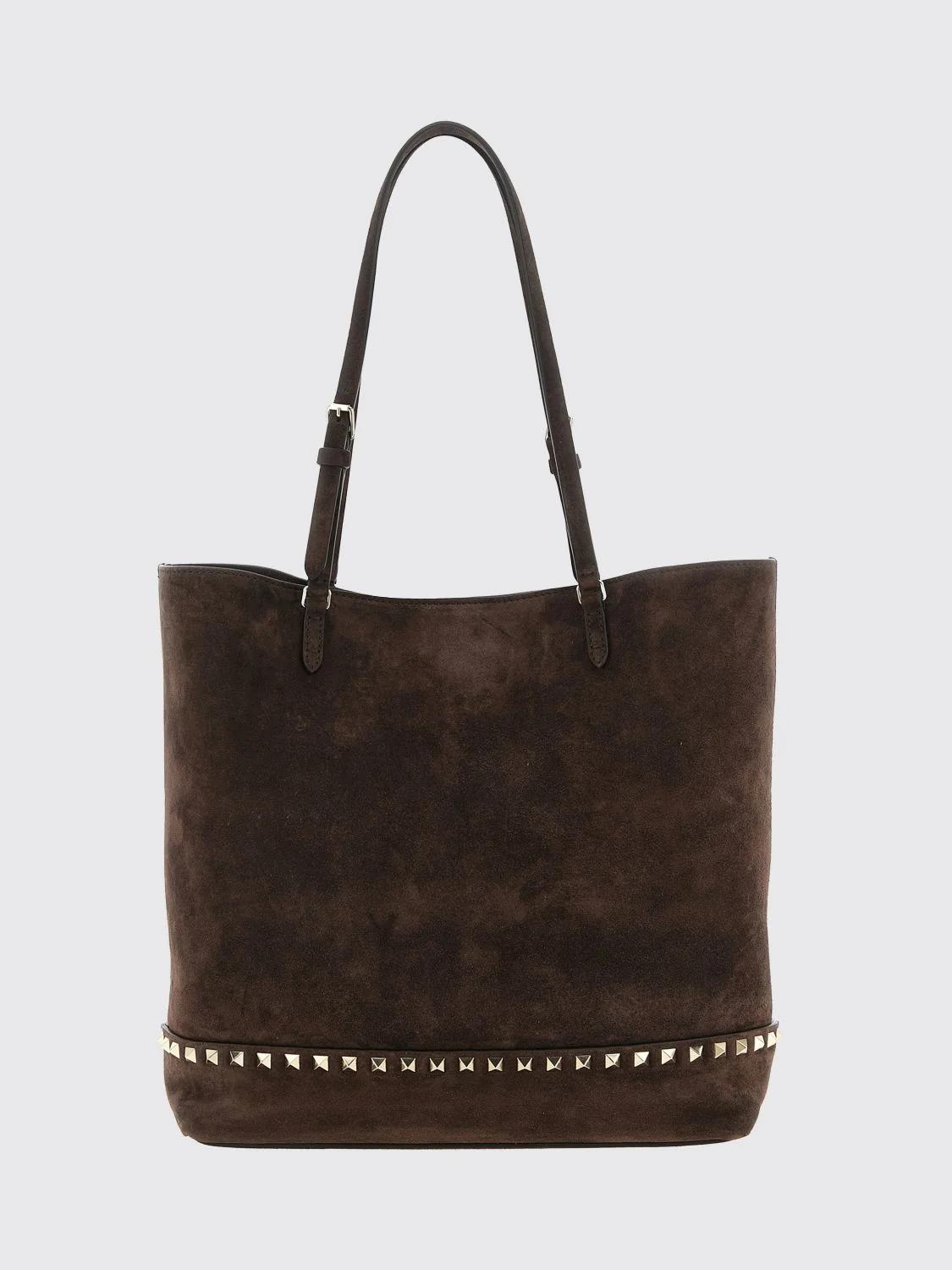 VALENTINO GARAVANI OS rockstud suede tote bag with studs