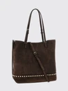rockstud suede tote bag with studs