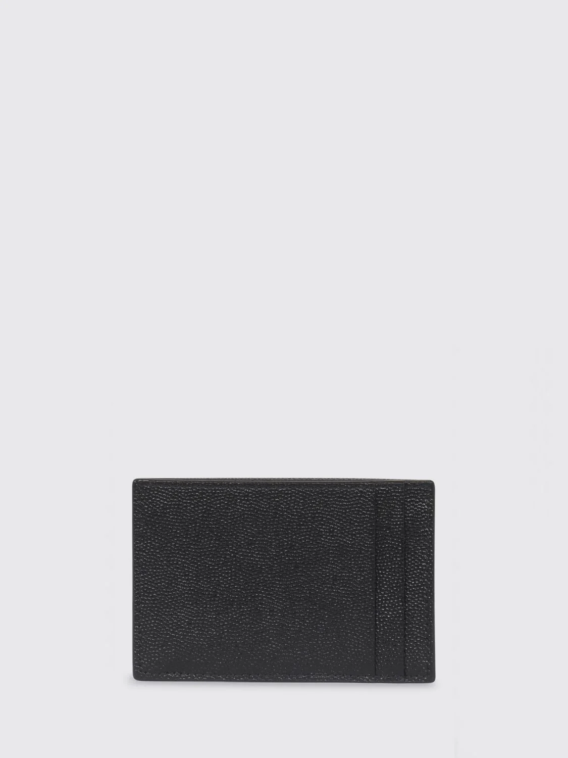 SAINT LAURENT OS uptown grain de poudre leather card holder with ysl monogram