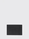 uptown grain de poudre leather card holder with ysl monogram