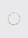 gold-tone metal bracelet with interlaced ysl monogram pendant