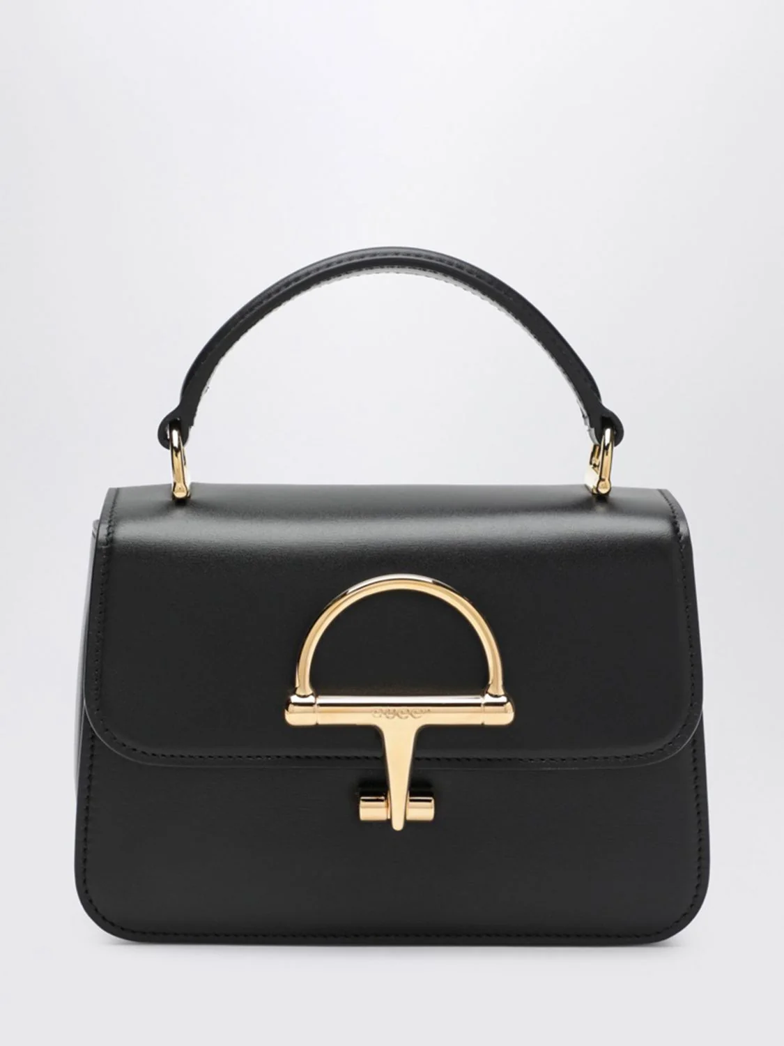 siena mini handbag in smooth calfskin with horsebit detail