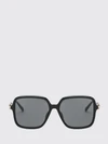classic cat-eye sunglasses in black acetate with horsebit detail
