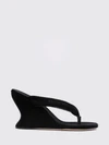gaeta velvet wedge thong sandals