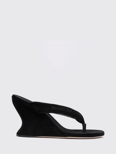 gaeta velvet wedge thong sandals