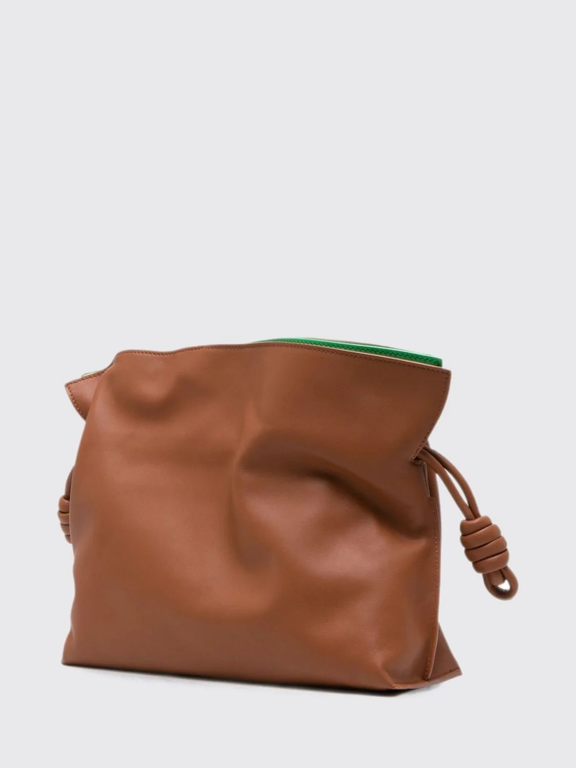 flamenco smooth calfskin clutch with removable shoulder strap