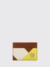 anagram smooth calfskin leather card holder with monogram