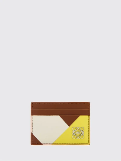 anagram smooth calfskin leather card holder with monogram