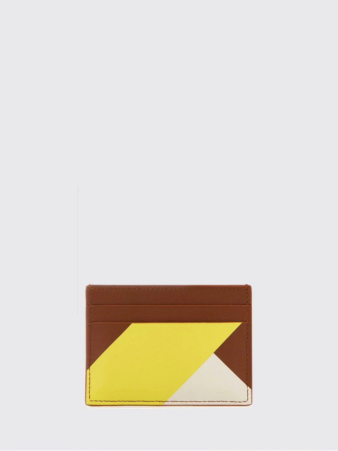 anagram smooth calfskin leather card holder with monogram