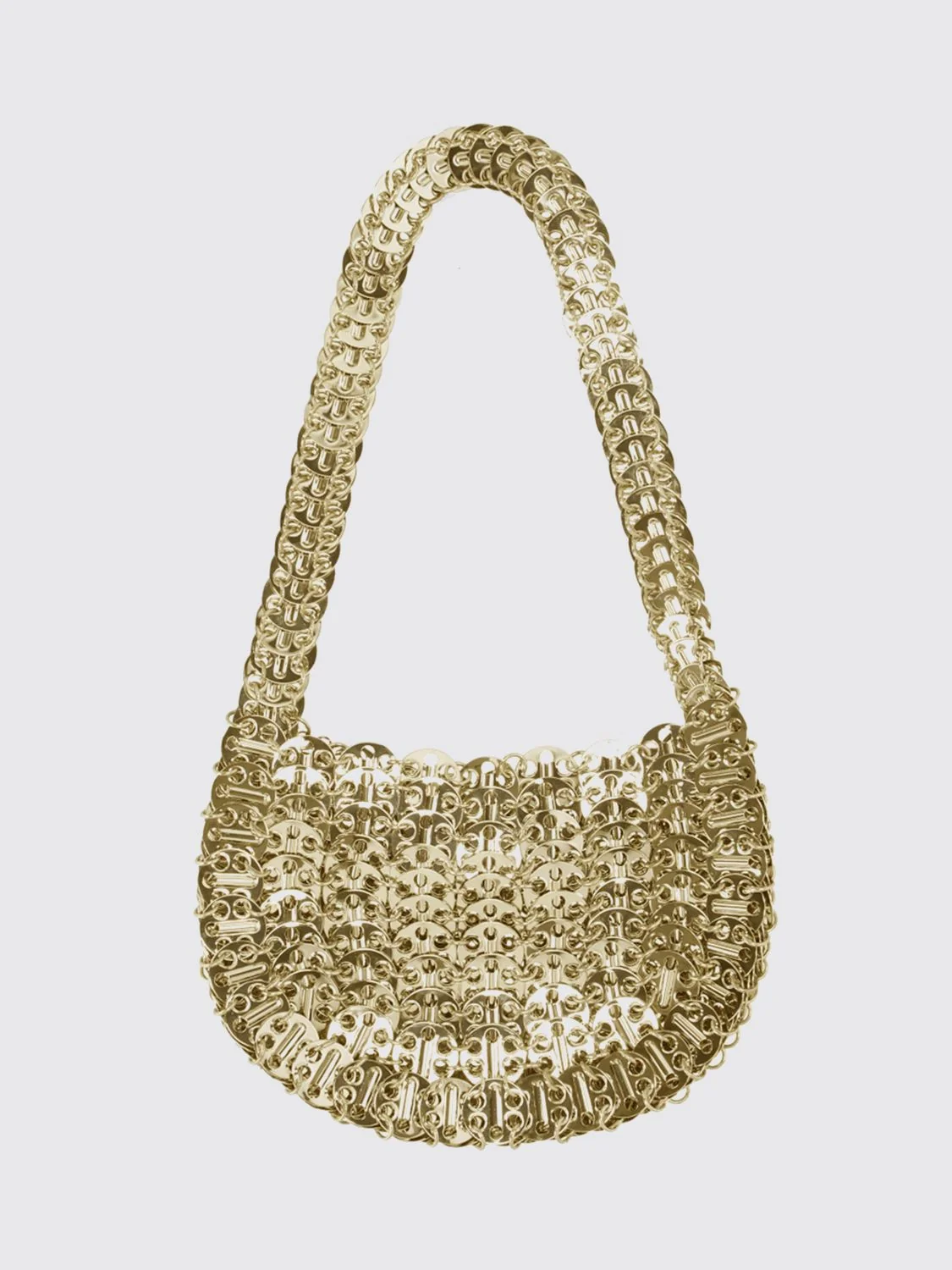 RABANNE OS moon 1969 shoulder bag in metal mesh with top handle