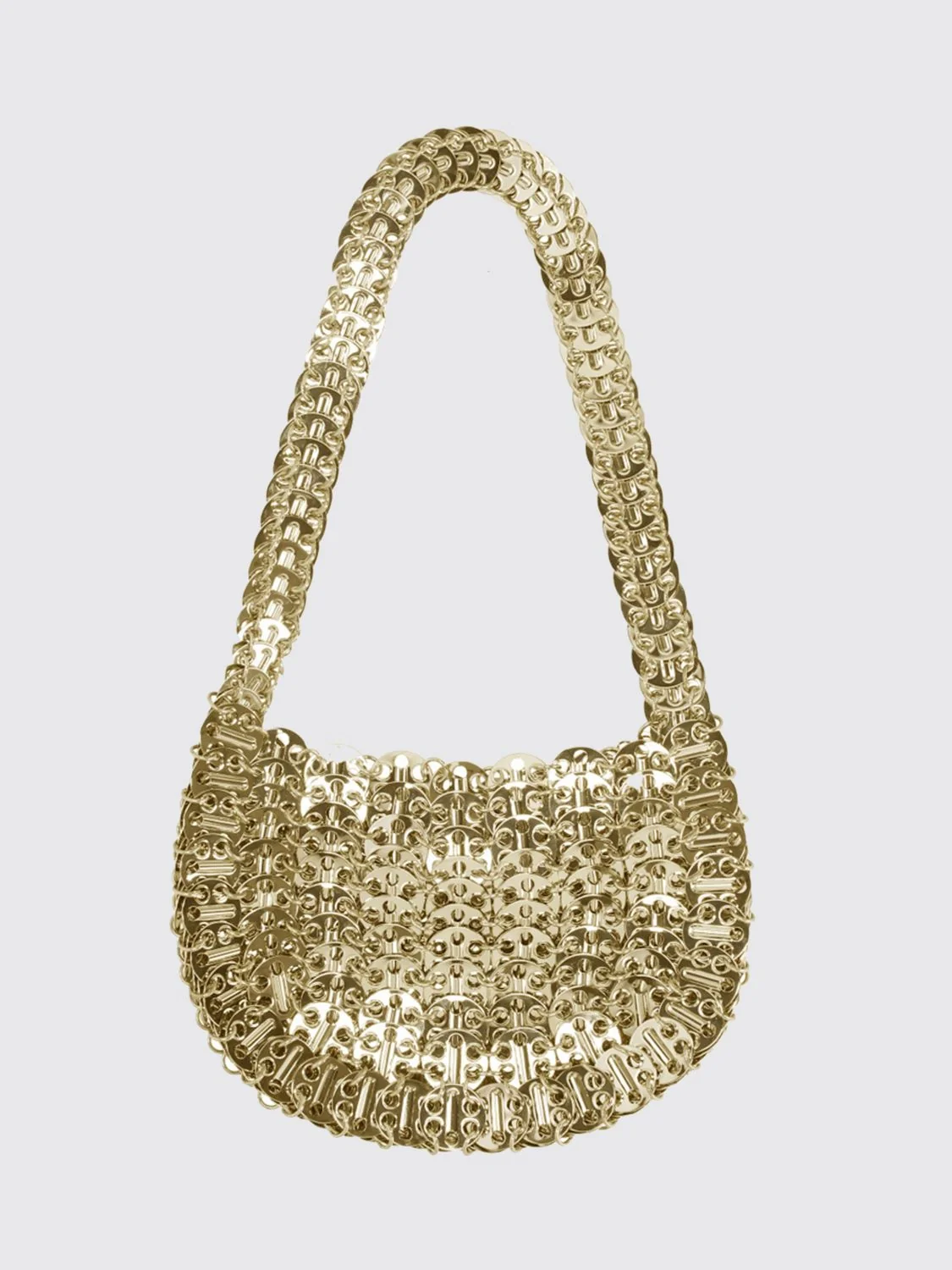 moon 1969 shoulder bag in metal mesh with top handle