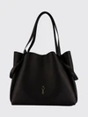 bettina grained leather tote bag with double handle