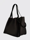 bettina grained leather tote bag with double handle