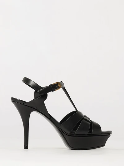 calfskin leather platform sandals with high stiletto heel