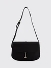 grained calfskin leather crossbody bag with monogram logo