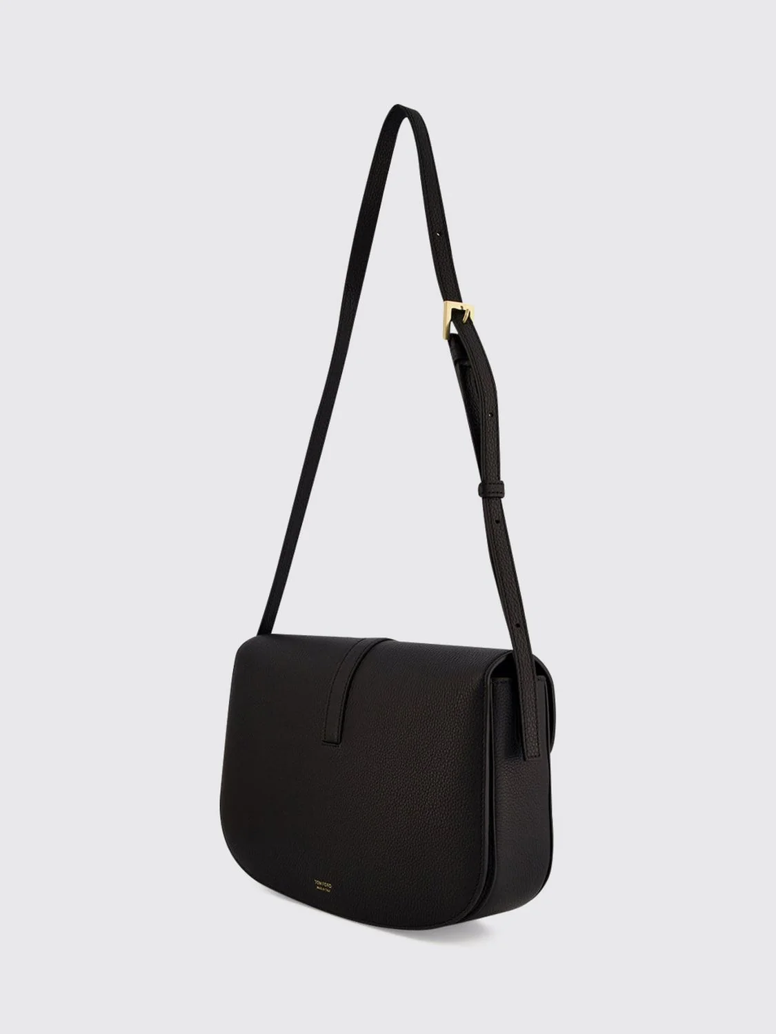 TOM FORD OS grained calfskin leather crossbody bag with monogram logo
