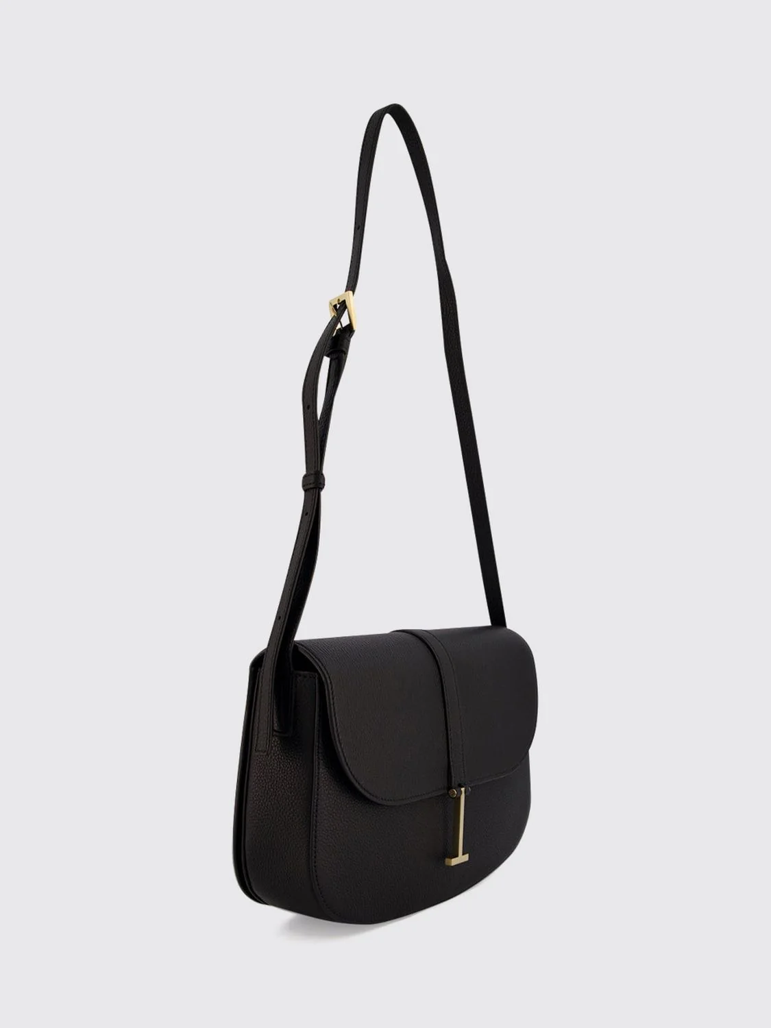 grained calfskin leather crossbody bag with monogram logo