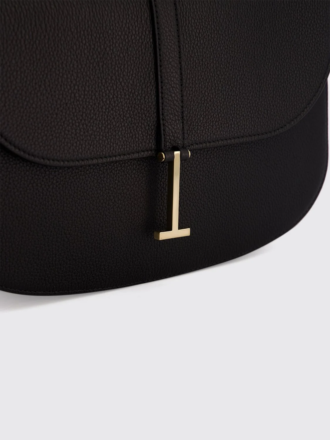 grained calfskin leather crossbody bag with monogram logo