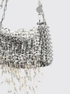 1969 nano metallic mesh mini bag with jewel fringes
