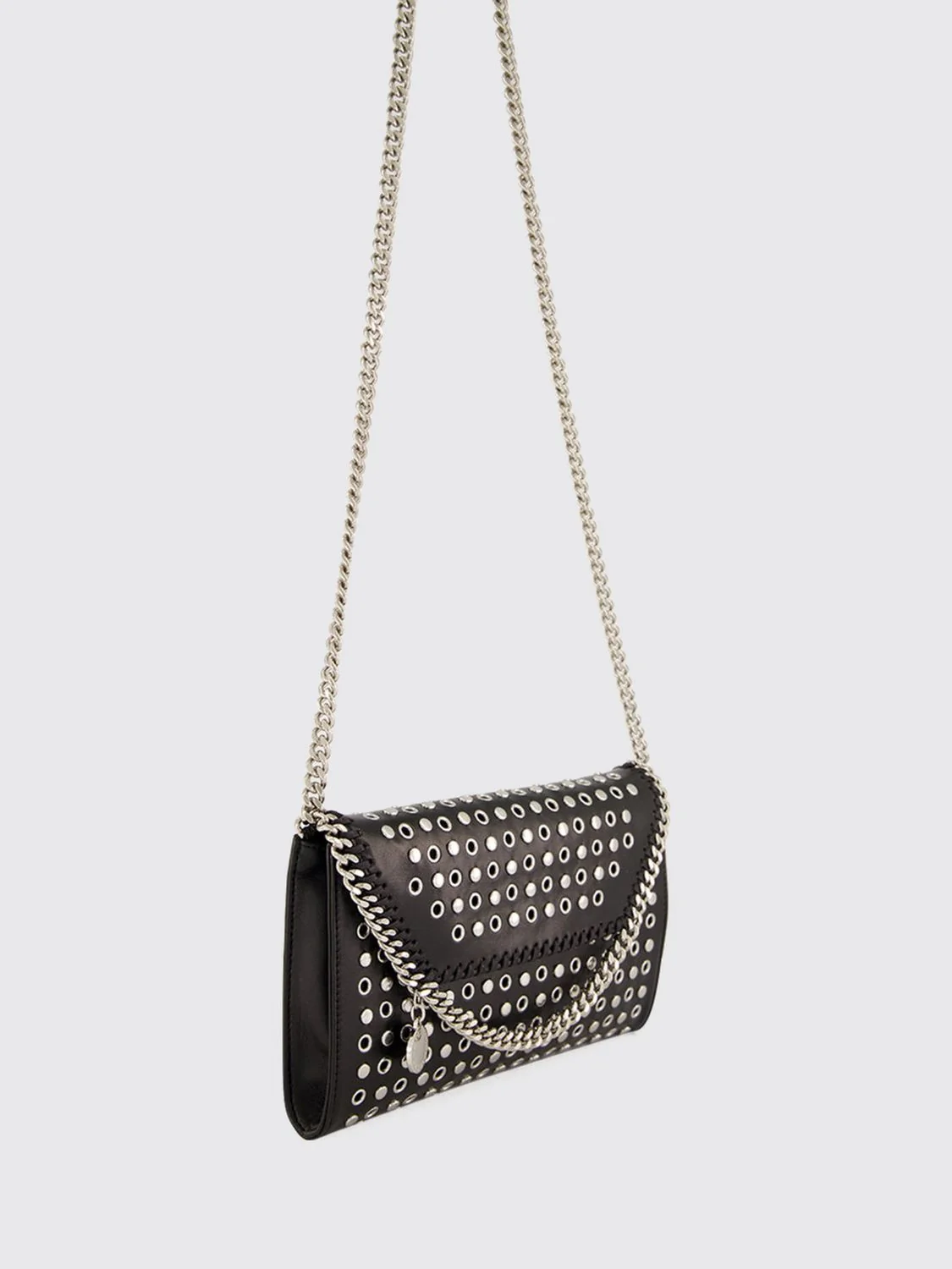 falabella eco alter mat mini crossbody bag with studs