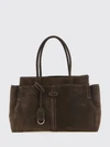 suede shoulder bag with double handle and charm