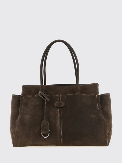 suede shoulder bag with double handle and charm