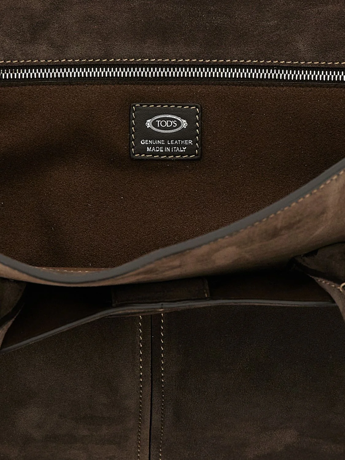 suede shoulder bag with double handle and charm