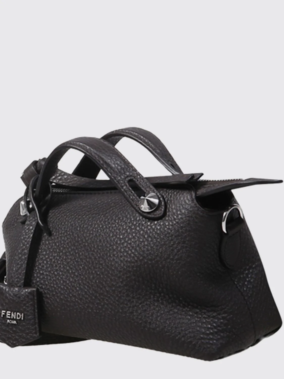 by the way grained calfskin mini bag with removable handles