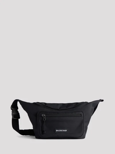 explorer bum bag in nylon with applied logo and adjustable strap