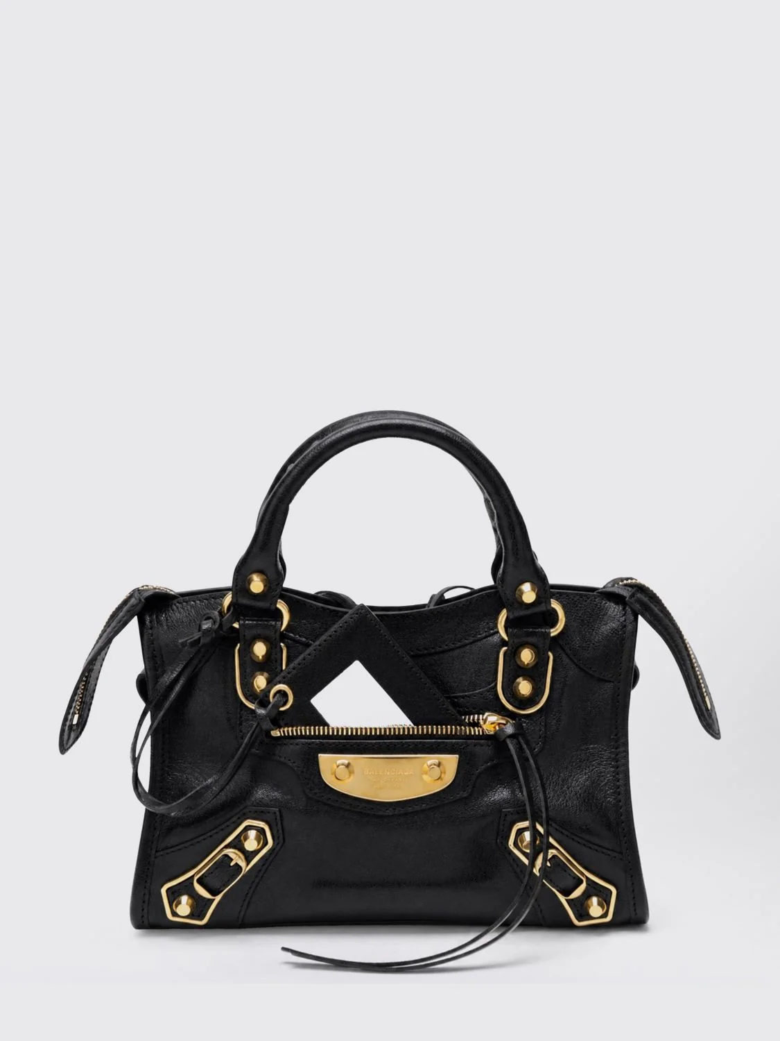 le city uptown studded and embroidered leather handbag