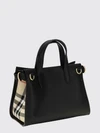 cotswolds small calfskin leather tote bag with check motif