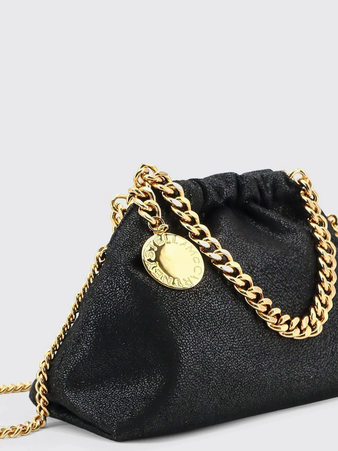 falabella mini handbag in synthetic leather with chain trim