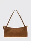 le click east west suede calfskin shoulder bag