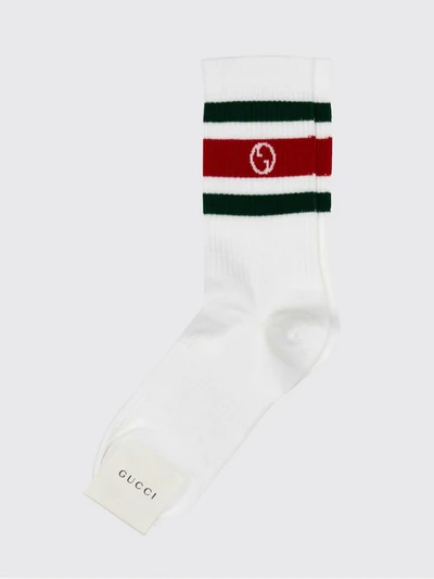 striped gg monogram cotton-blend socks