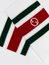 striped gg monogram cotton-blend socks