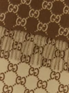 gg monogram pure cashmere scarf with fringed edges