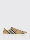 set low-top sneakers in vintage check fabric
