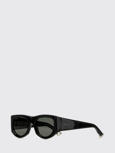 rounded-frame sunglasses in acetate with lettering logo