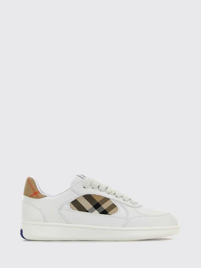 terrace calfskin leather sneakers with vintage check details