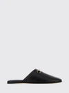 flat nappa leather mules with horsebit detail