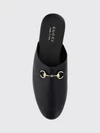 flat nappa leather mules with horsebit detail