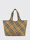 medium tote bag in vintage check cotton with removable pouch