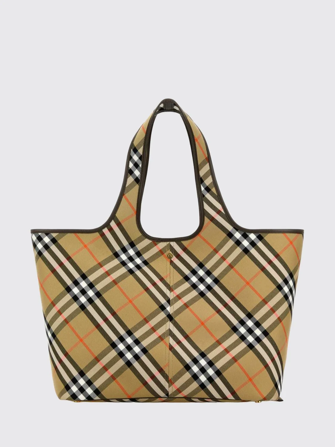 medium tote bag in vintage check cotton with removable pouch