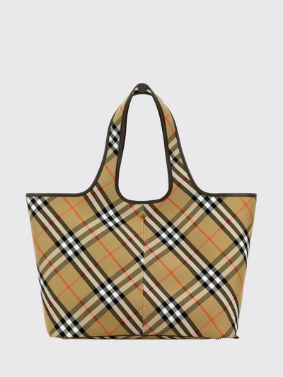 medium tote bag in vintage check cotton with removable pouch