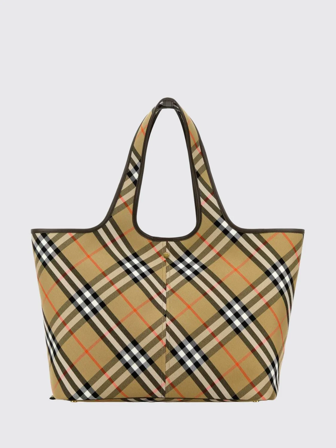 BURBERRY OS medium tote bag in vintage check cotton with removable pouch
